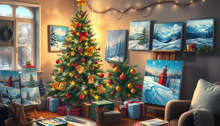 Christmas canvas painting ideas