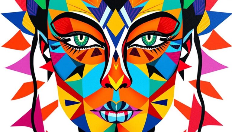 Geometric face paintings