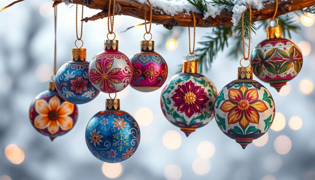 Painted Christmas ornaments