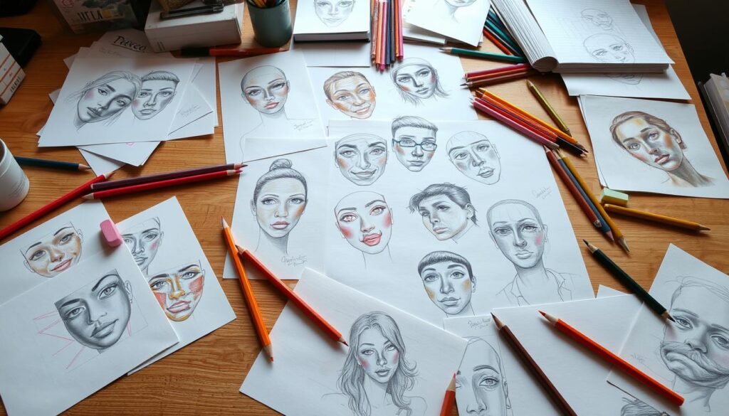 face drawing ideas