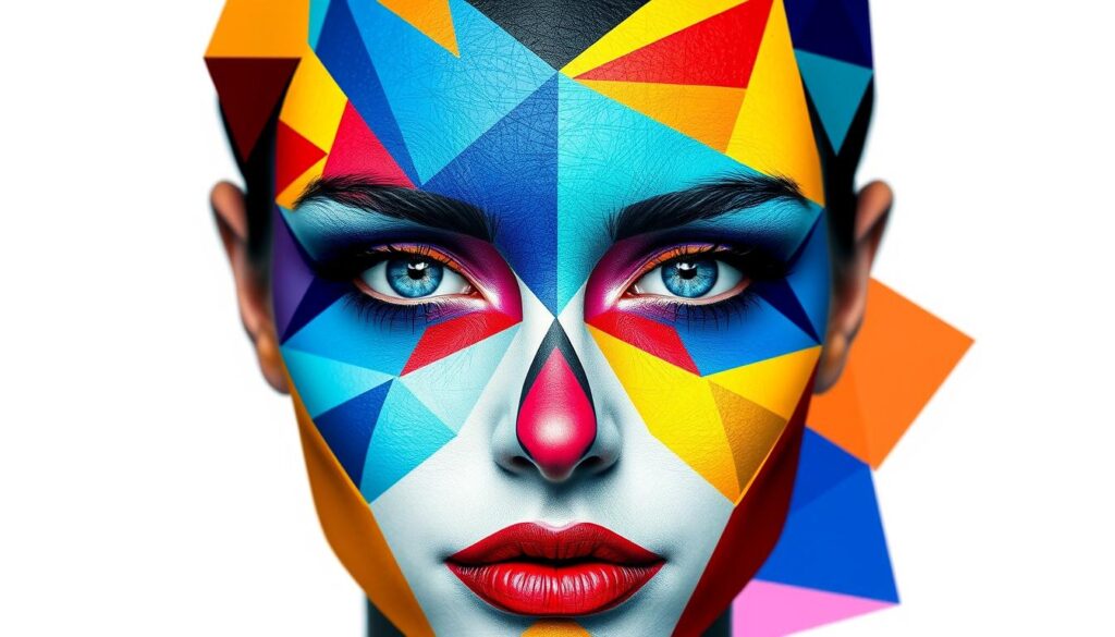 geometric face art