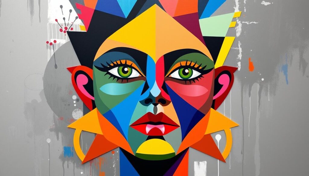 geometric face art