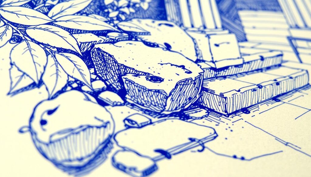 realistic pen sketching techniques for texture and depth