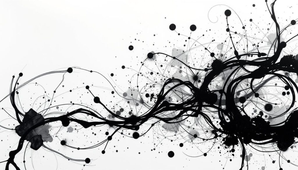 abstract elements in ink art