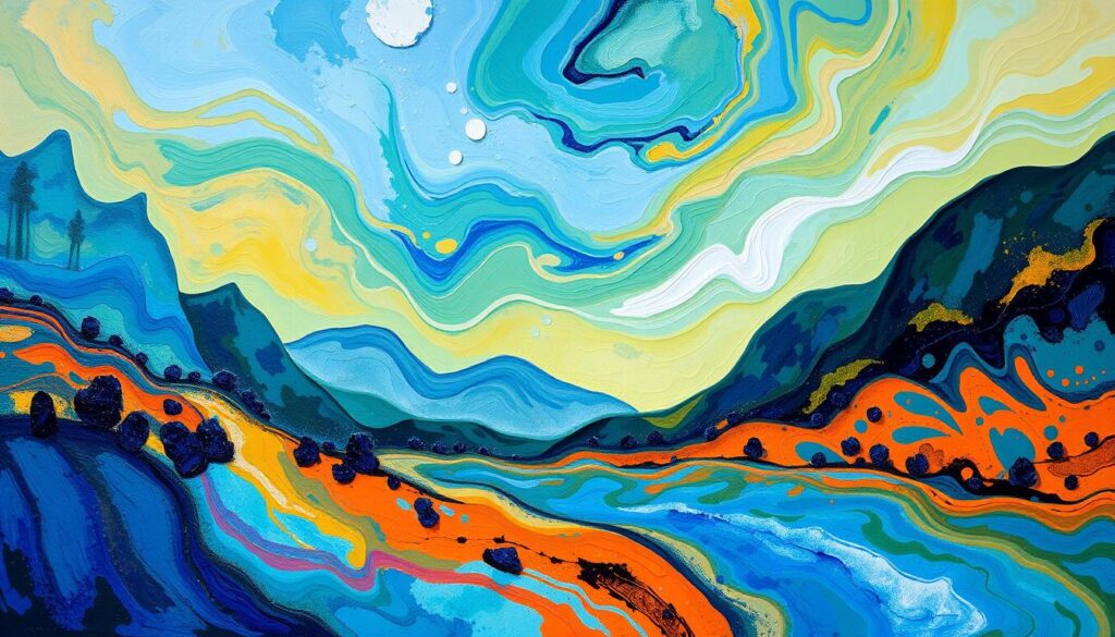 abstract landscape art