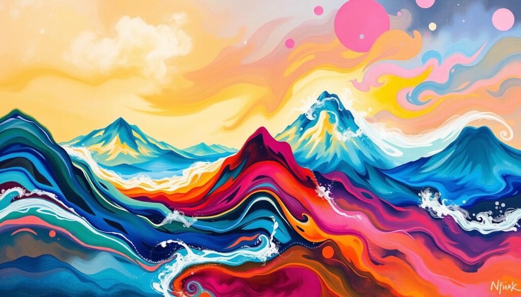 abstract landscape art