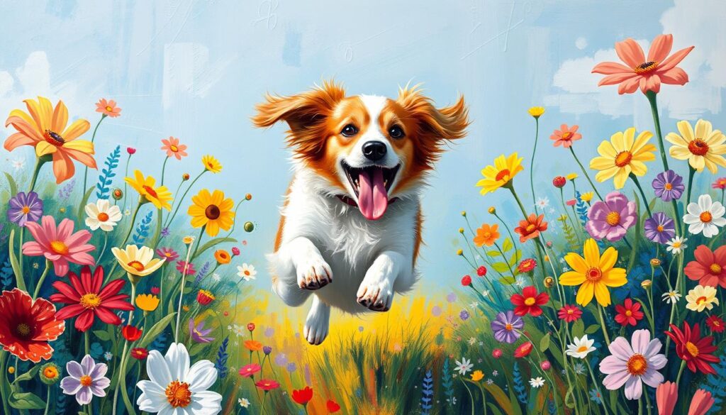 dog canvas painting