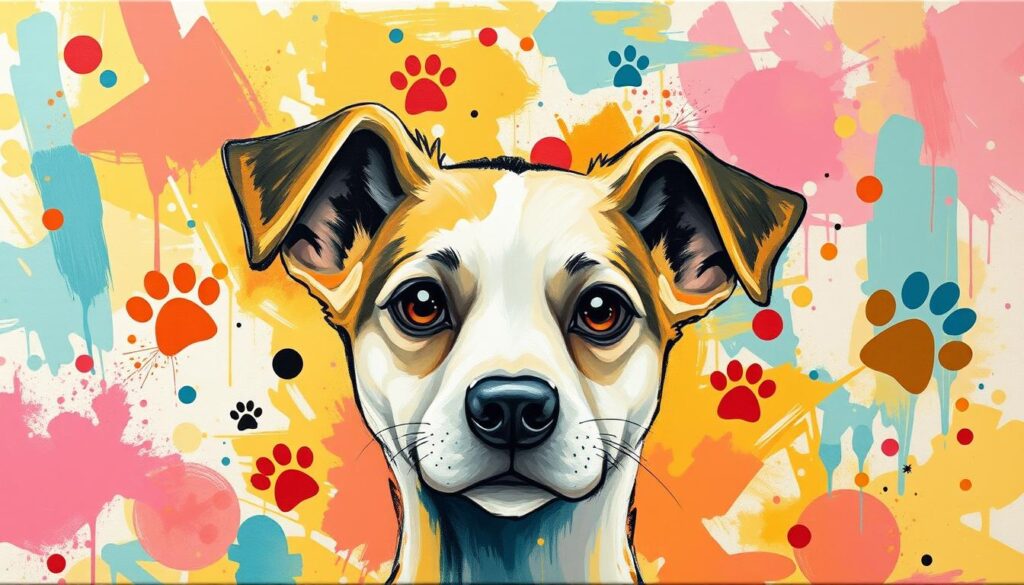 dog canvas painting background ideas