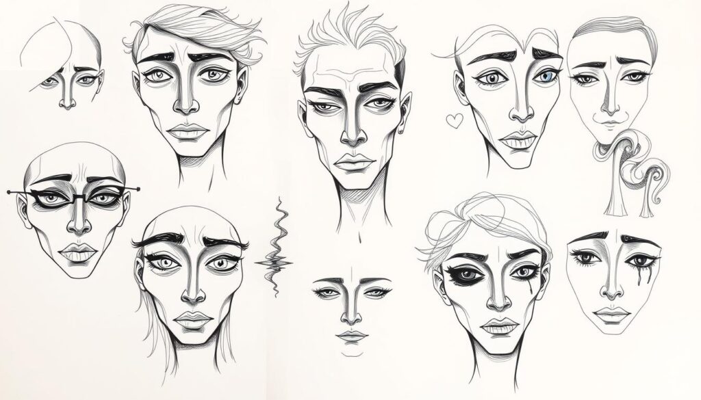 face drawing ideas