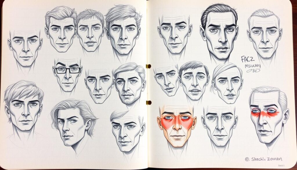 face drawing techniques