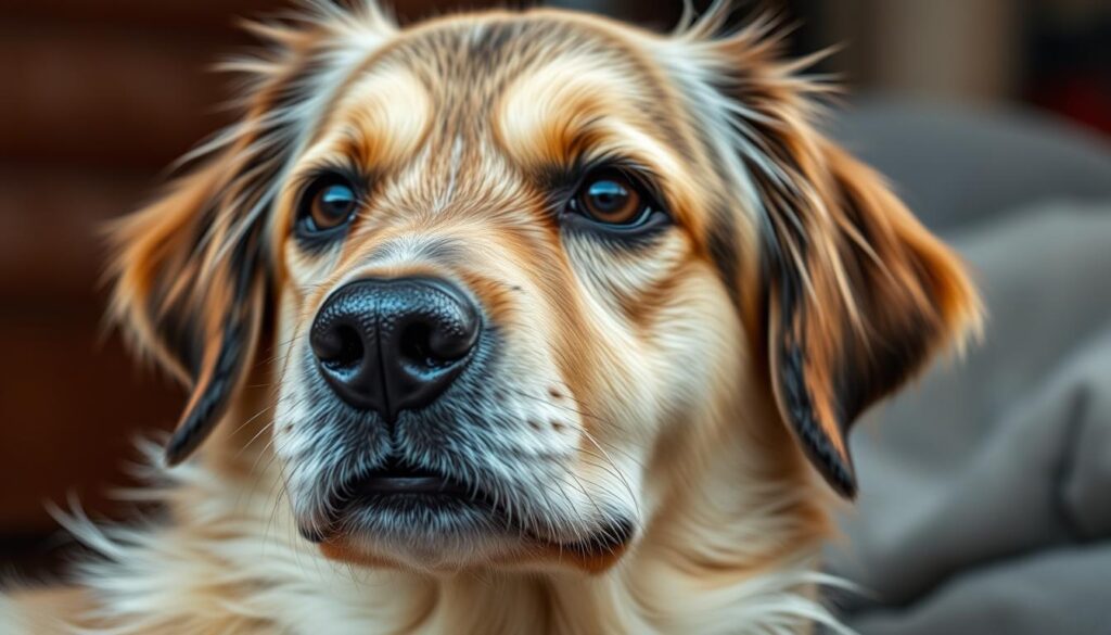 realistic face illustration of a dog