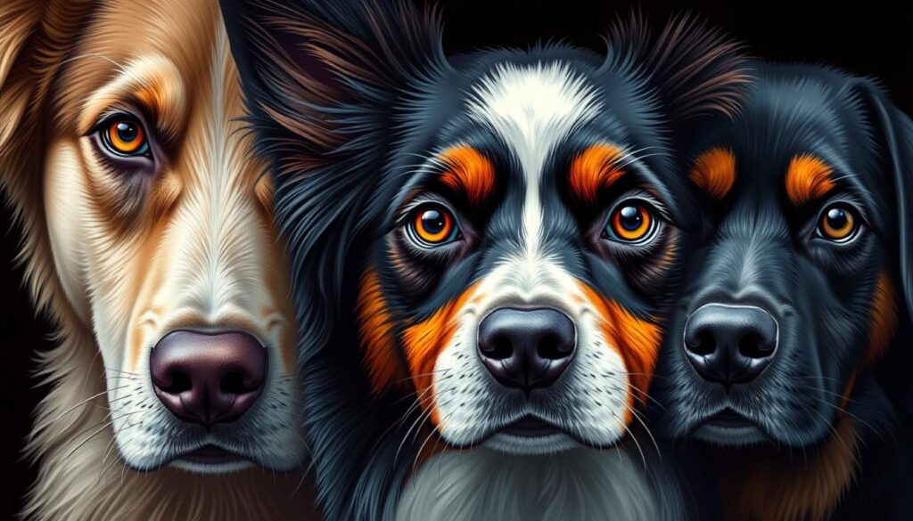 unique face art concepts for dog portraits