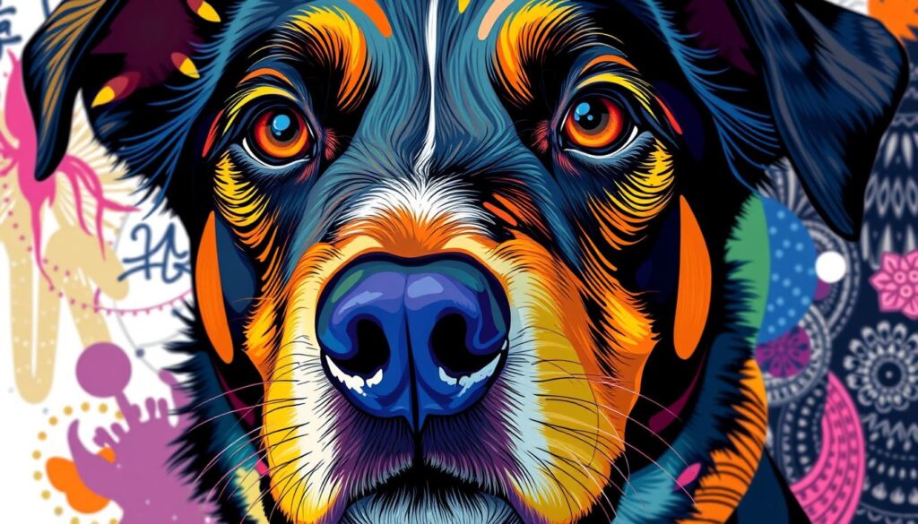 unique face art concepts for dogs