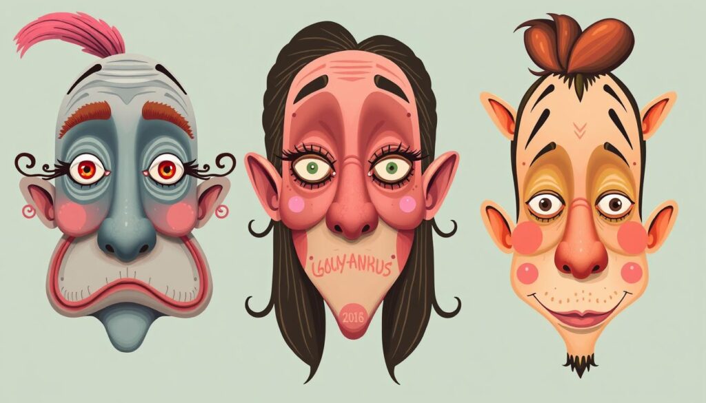 whimsical face designs