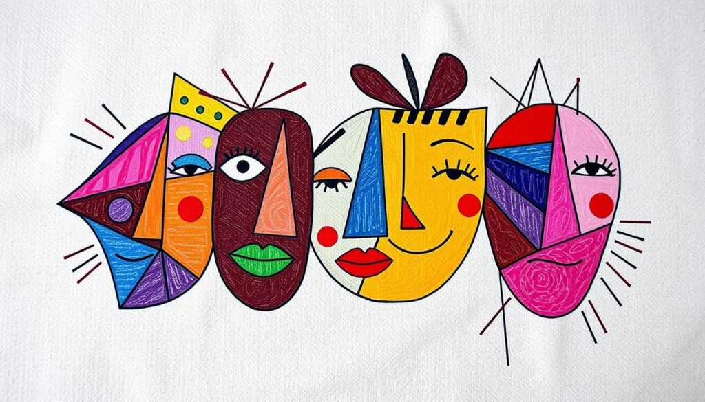 whimsical face designs